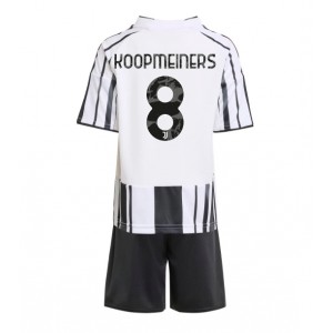 Fotbalové Dres Juventus Teun Koopmeiners #8 Dětské Domácí Oblečení 2025-26 Krátký Rukáv (+ trenýrky)